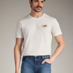 T-SHIRT MM PENT. LEE FRENTE/COSTAS BEGE