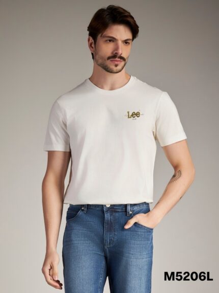 T-SHIRT MM PENT. LEE FRENTE/COSTAS BEGE