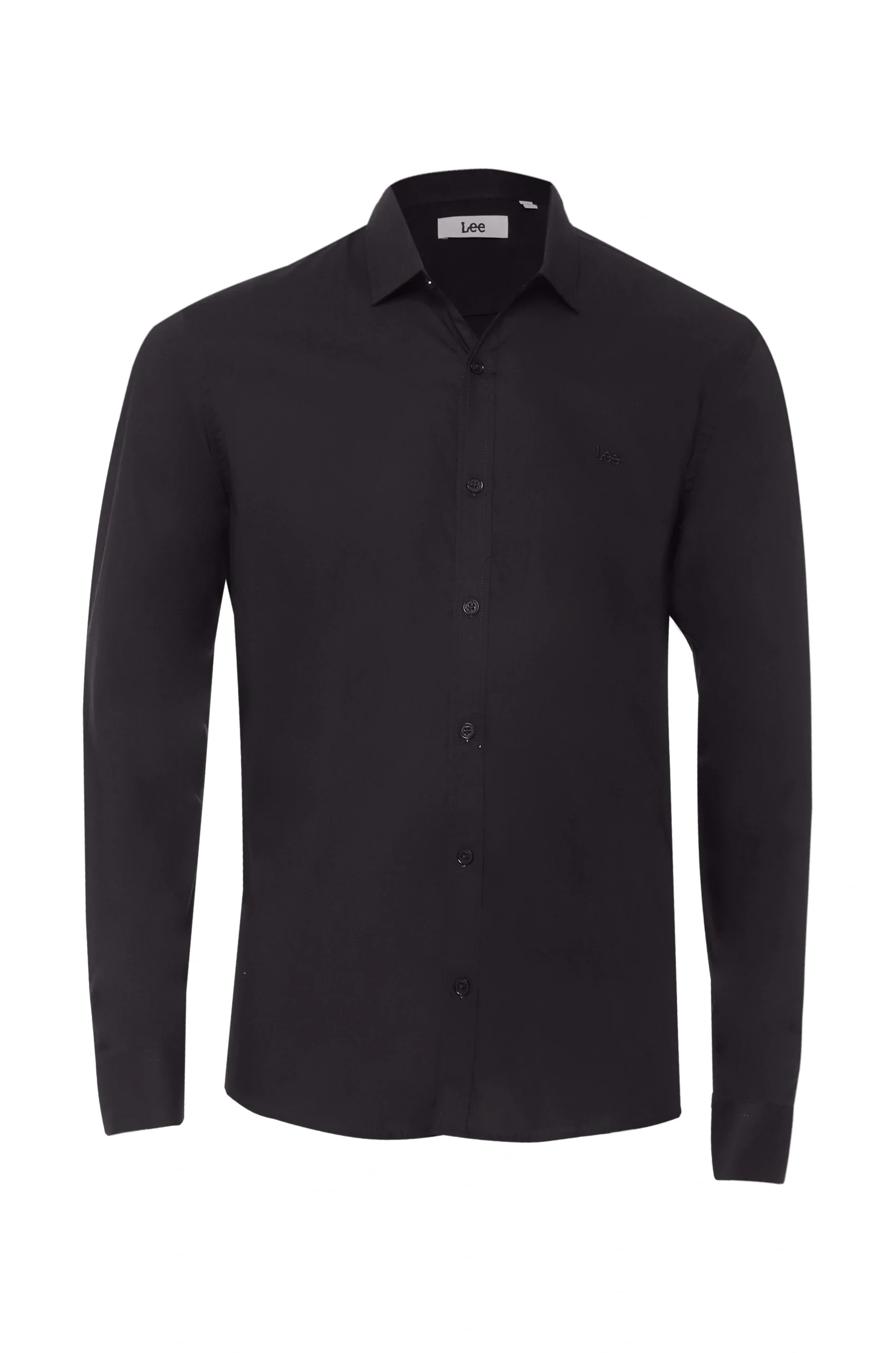 15583710033-8006l.webp CAMISA MASC.TRICL.FIO 50 STRECH PRETA - Imagem 1