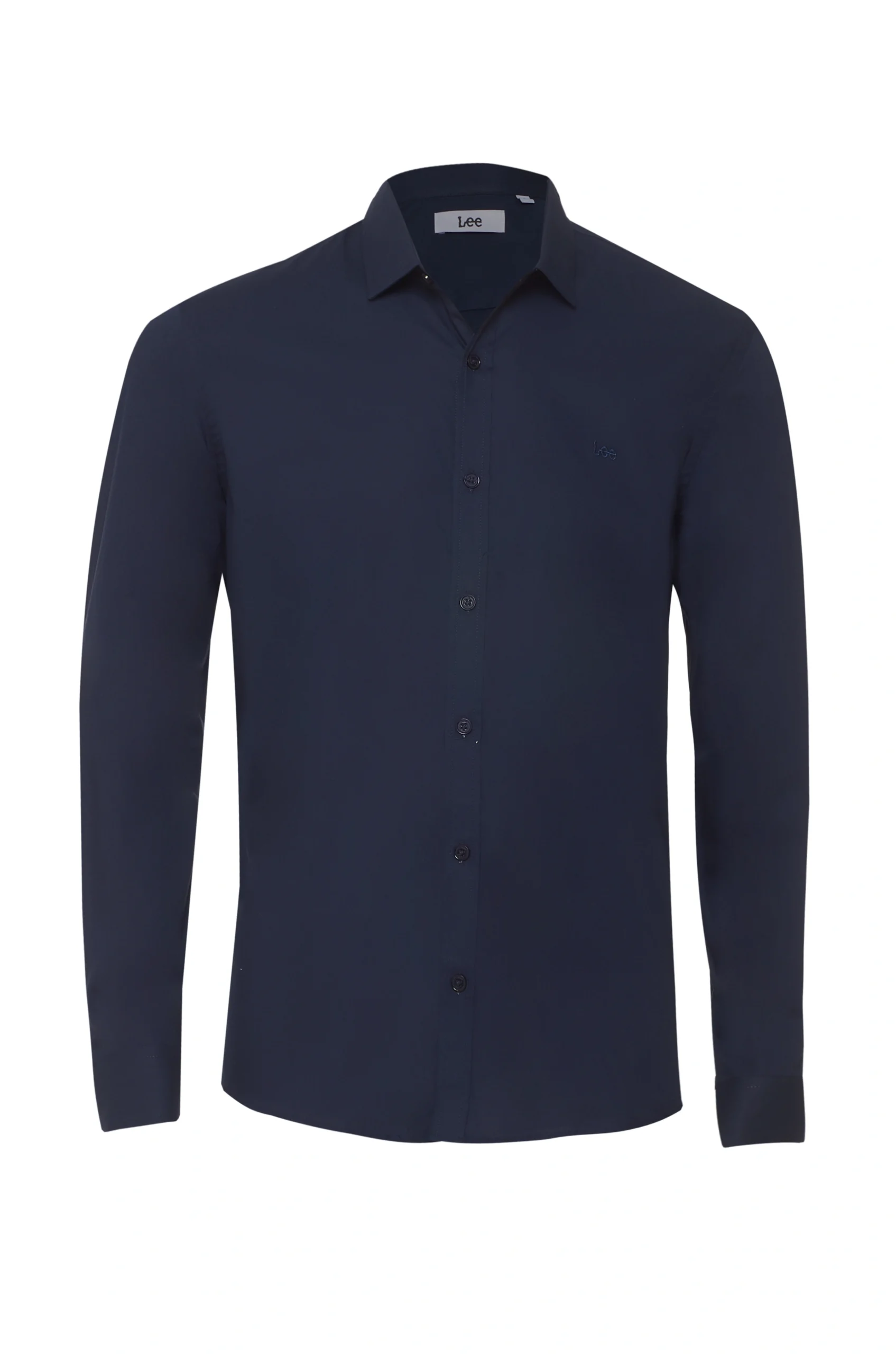 15583710263-8007l.webp CAMISA MASC.TRICL.FIO 50 STRECH MARINHO - Imagem 1