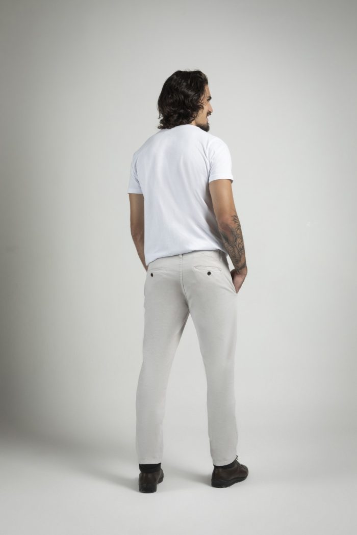 SLIM CHINO MASC. STRECH SARJ AREIA  SOFT - Imagem 3