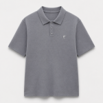 Polo Tricô Cinza