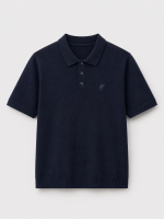 Polo Tricô Azul Marinho