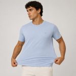 Camiseta Básica Pima Azul Clara - Imagem 3