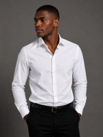 Camisa Social Branca Trançada - Imagem 2
