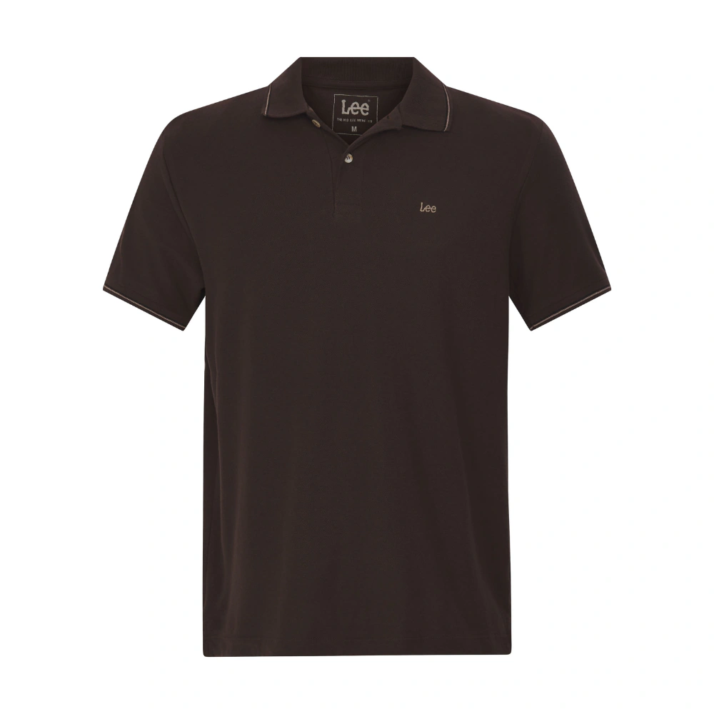 M4414L-3-1.webp Camisa Polo Lee® Piquet Marrom Masculina - Imagem 1