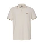Camisa Polo Masculina Lee Piquet Pré-Encolhida Off White Manga Curta